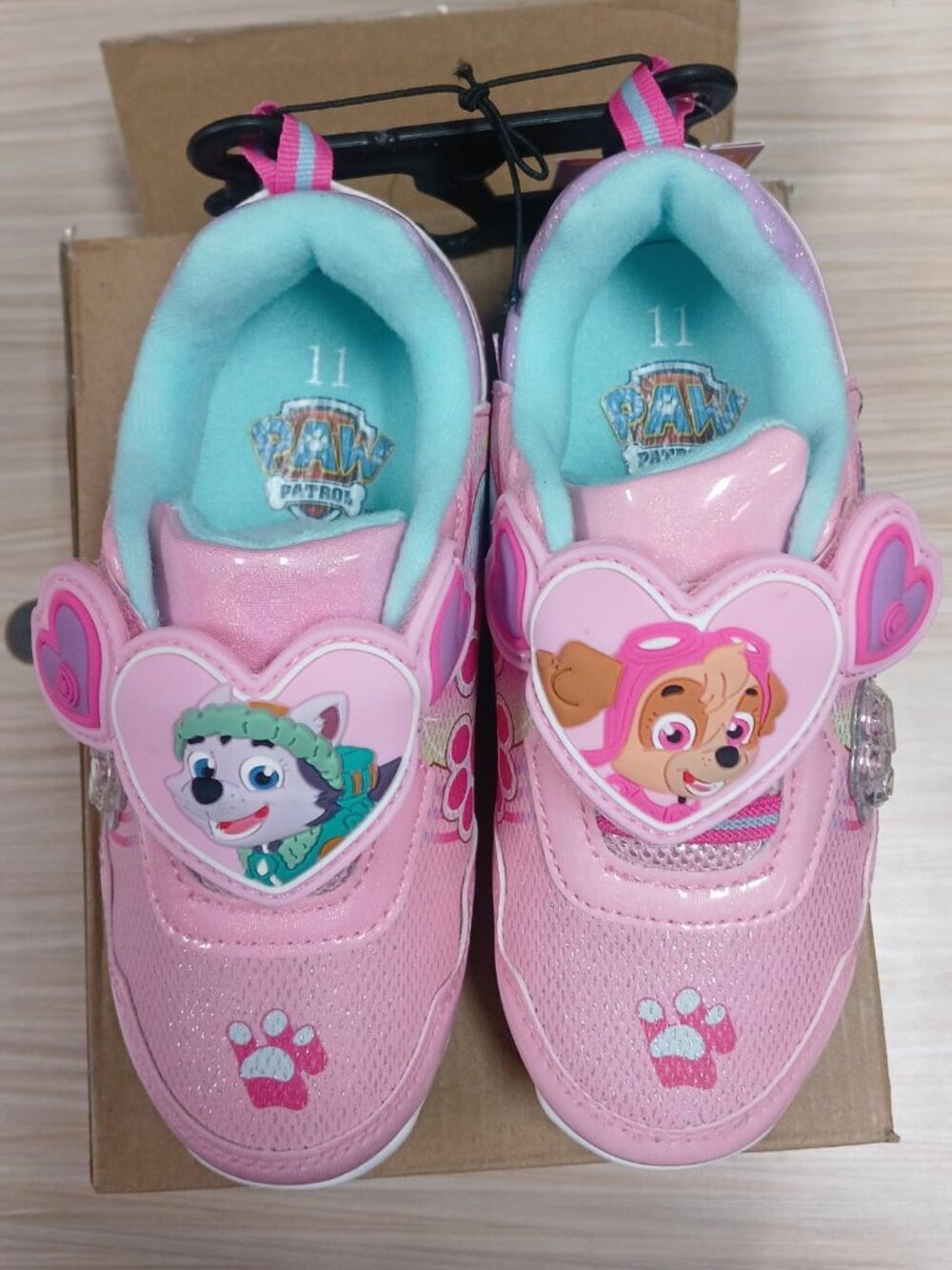 Paw Patrol Toddler Girls Skye and Everest Light up Sneakers with on/Off Button-O - Picture 4 of 6